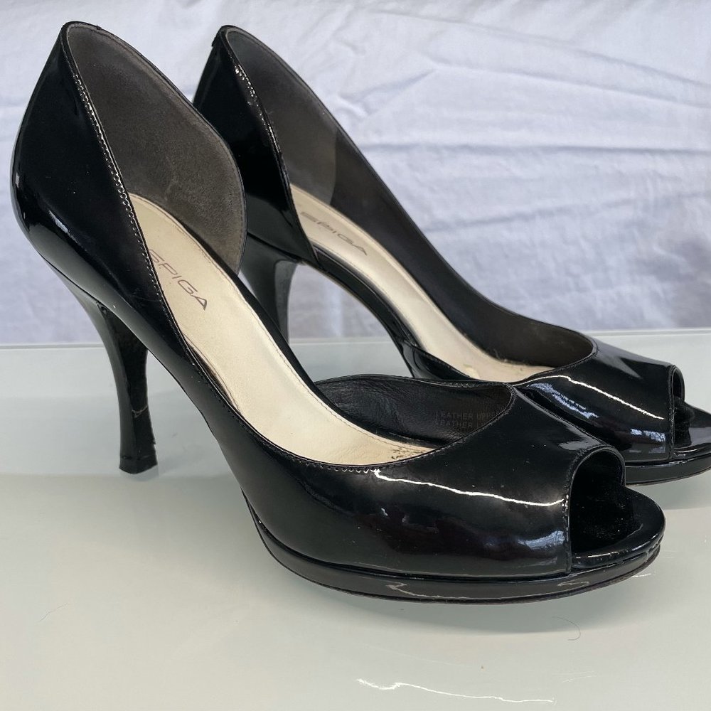 Via Spiga - Black Patent D'Orsay Pumps
